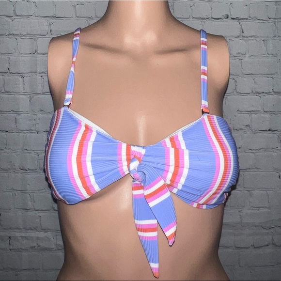 Shade & Shore Other - NWOT Shade & Shore Purple, Red Pink & White Bikini Top size M